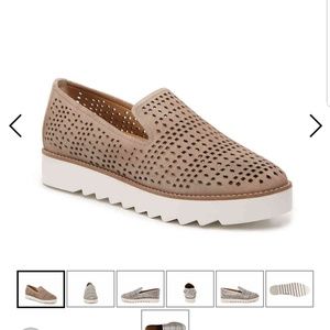 Franco Sarto suede platform loafer size 7.5